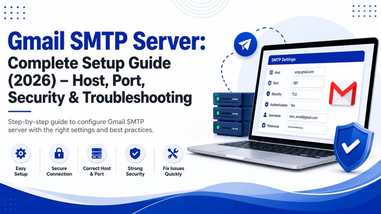 Gmail SMTP Server: Complete Setup Guide (2026)