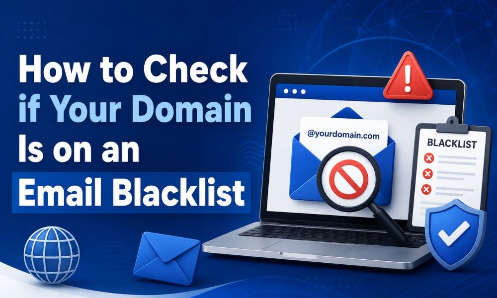 Email blacklist checker showing domain and IP reputation status