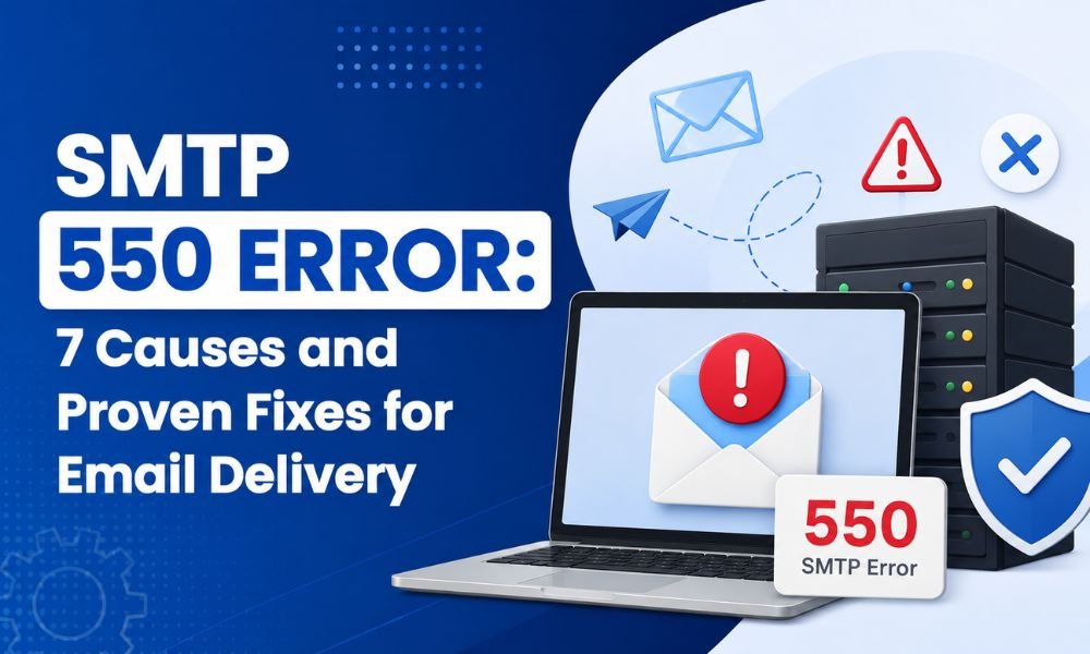 How to fix SMTP 550 error with common causes and email delivery solutions